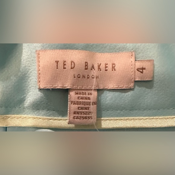 Ted Baker London Sky Blue Quinia Full Pleated Skirt Embroidered Lace & Burnout - Picture 10 of 12